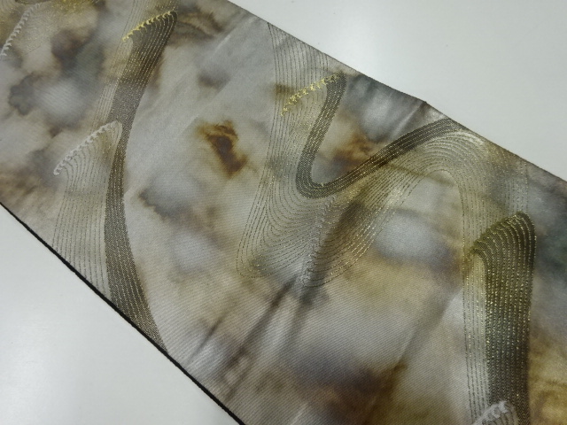 JAPANESE FUKURO OBI / WOVEN ROUGH WAVE / BY HATTORI ORIMONO